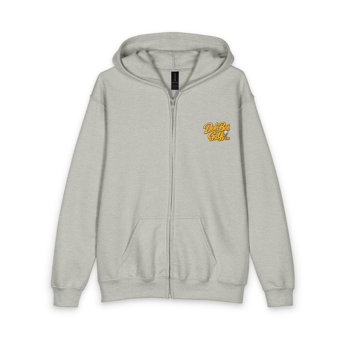 Doh Boi Golf™ Youth Zip-Up Golf Hoodie – Kids Front Logo & Back Golfer Graphic