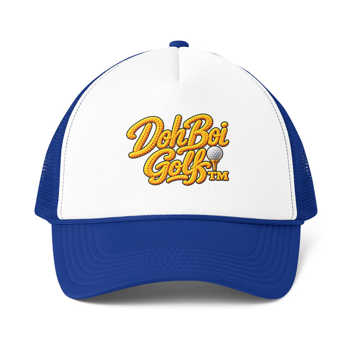 Doh Boi Golf™ Embroidered Trucker Hat – Black Golf Snapback Cap