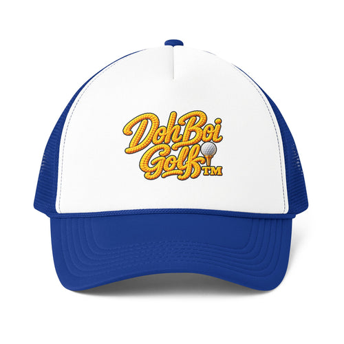 Doh Boi Golf™ Embroidered Trucker Hat – Black Golf Snapback Cap