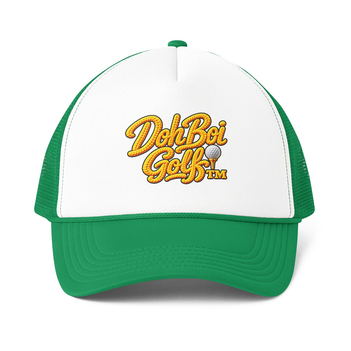 Doh Boi Golf™ Embroidered Trucker Hat – Black Golf Snapback Cap