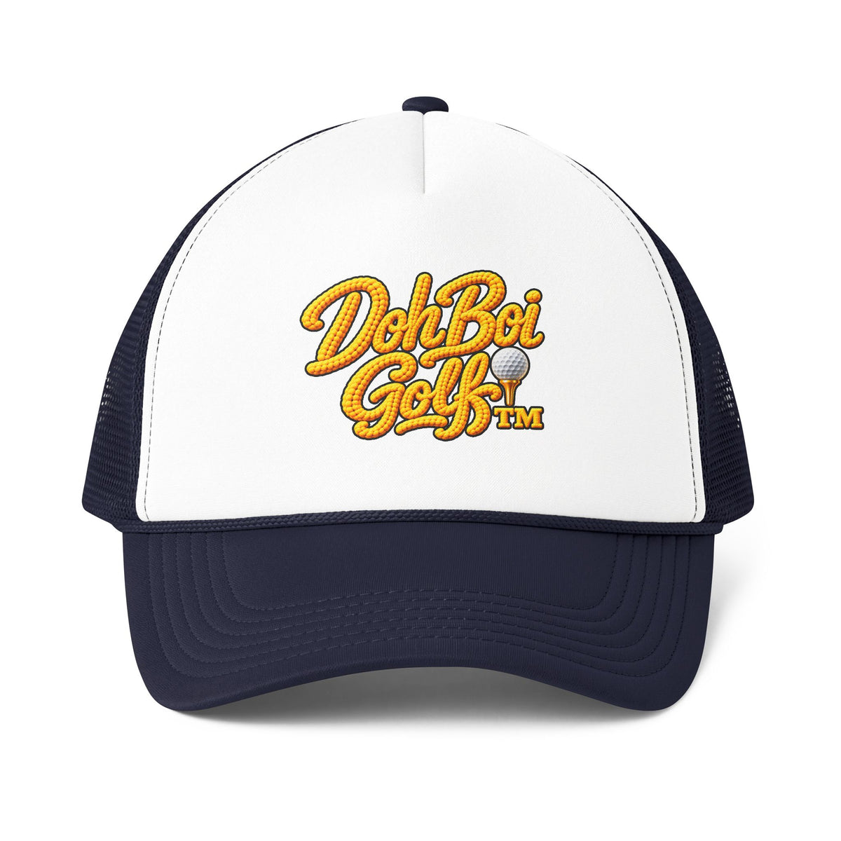 Doh Boi Golf™ Embroidered Trucker Hat – Black Golf Snapback Cap