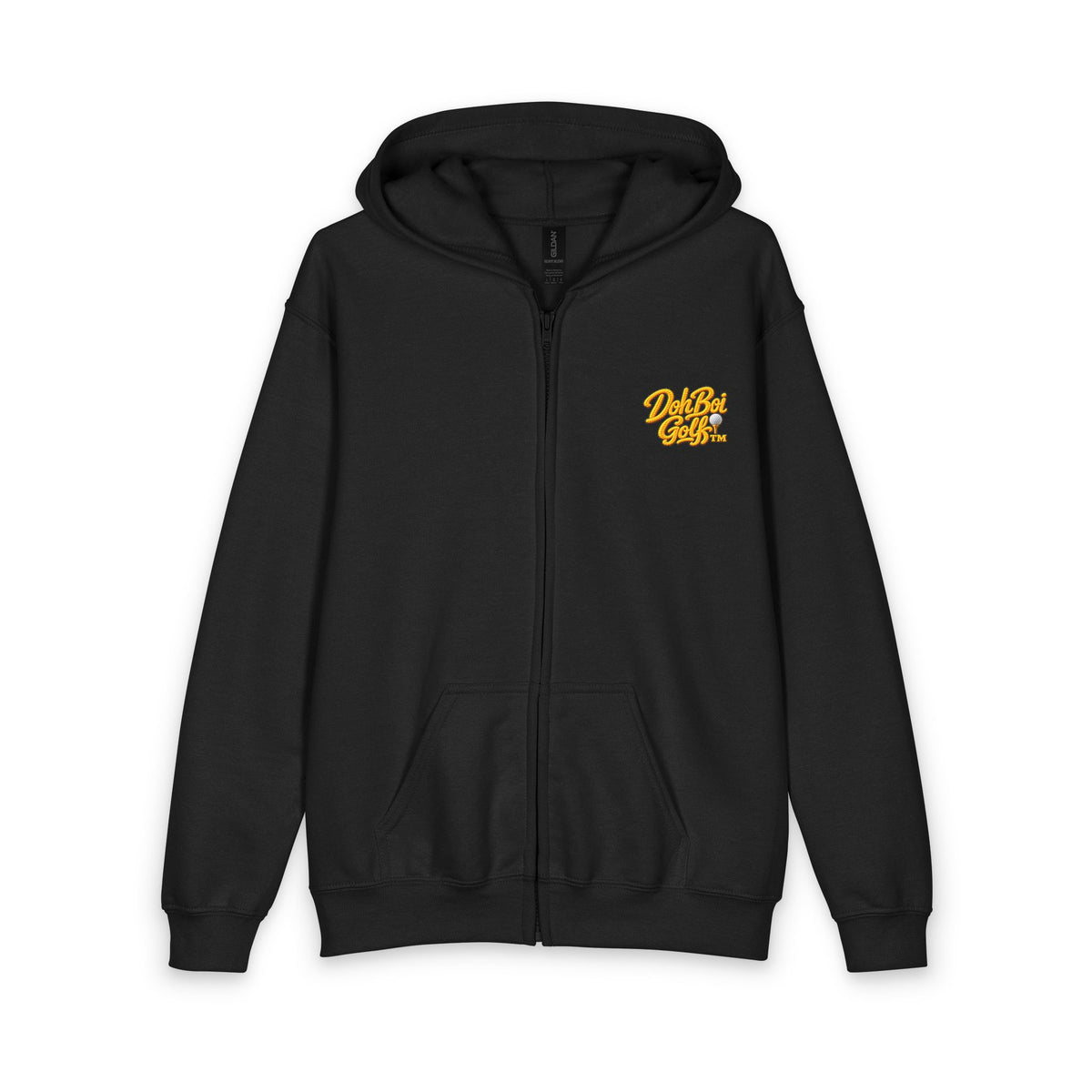 Doh Boi Golf™ Youth Zip-Up Golf Hoodie – Kids Front Logo & Back Golfer Graphic