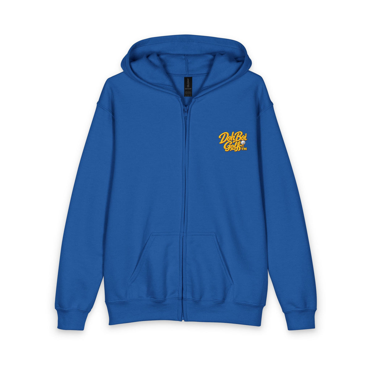 Doh Boi Golf™ Youth Zip-Up Golf Hoodie – Kids Front Logo & Back Golfer Graphic